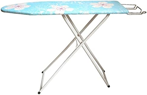 Cette table de repassage associe une partie textile en coton a des appuis antiderapants