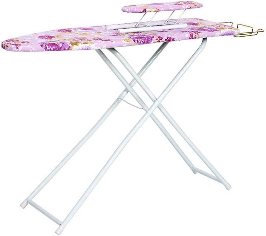 La table de repassage comprend une structure pliante avec des appuis antiderapants