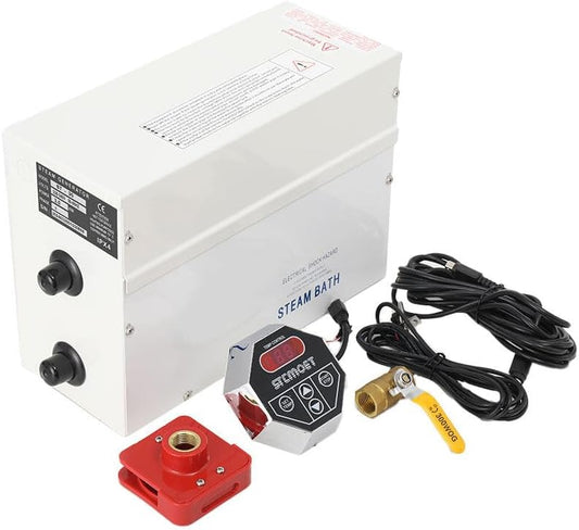 Ce generateur de vapeur pour bain associe un eclairage integre a un format compact