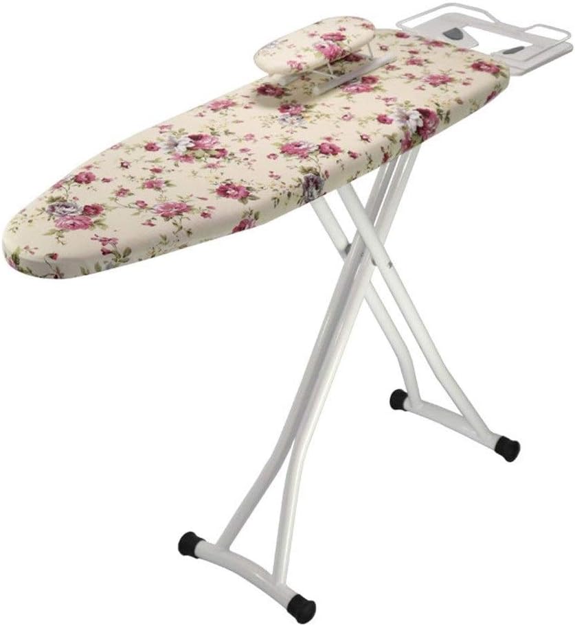 Cette table de repassage dont la hauteur se regle dispose aussi d'une structure pliante