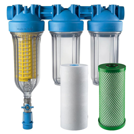 Un dispositif de filtration associe un dispositif anticalcaire a une filtration au charbon actif