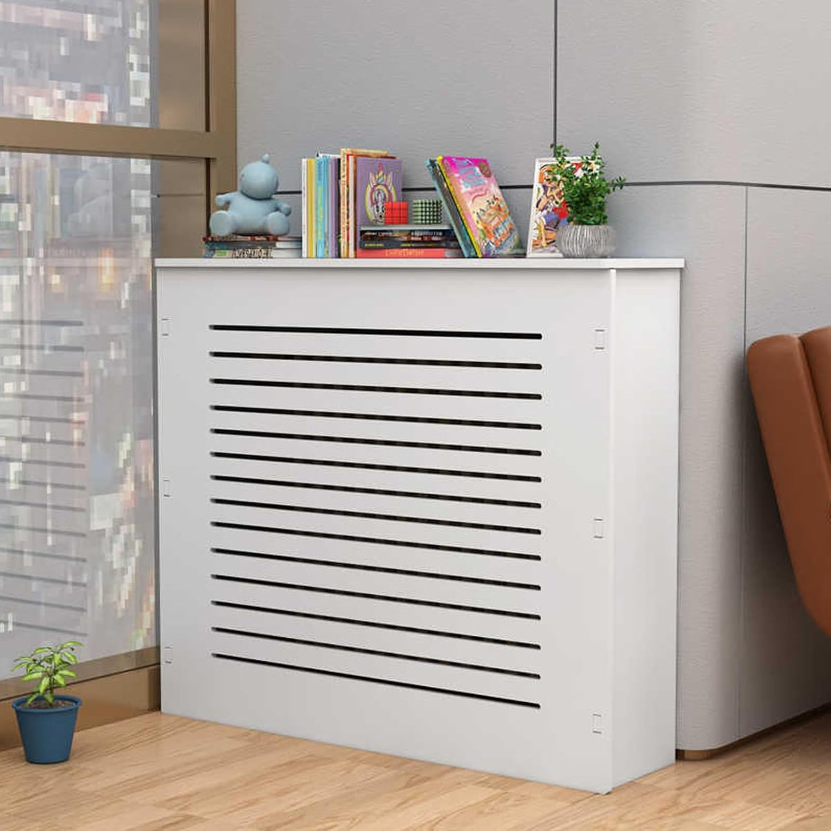 Un dispositif de chauffage associe un format compact a des elements en bois